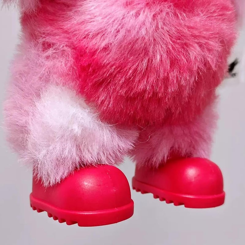 sunla Store Doll Shoes for 17cm Doll, Cute Mini Shoes Accessories for 17cm Dolls Sitting Standing Series, Silicone Doll Rain Shoes Boots(1 Pair Red) - Image 2